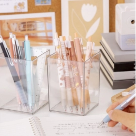 Pen Container Solid Acrylic Multifunctional Desktop Makeup Brush Pencil Holder Container