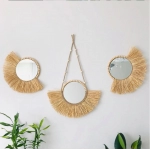 Bedroom Wood Beads  Multifunctional Decorative Decorations Wall Mirror